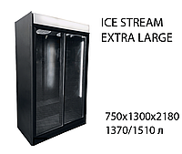 Чёрный двухдверный холодильный шкаф Ice Stream Extra Lagre (б/у)