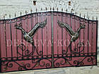 Ковані ворота з профнастилом і хвірткою, фото 5