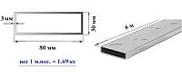 Труба профильная алюминиевая 80х30х3 мм прямоугольная 6060 Т6 аналог АД31Т.