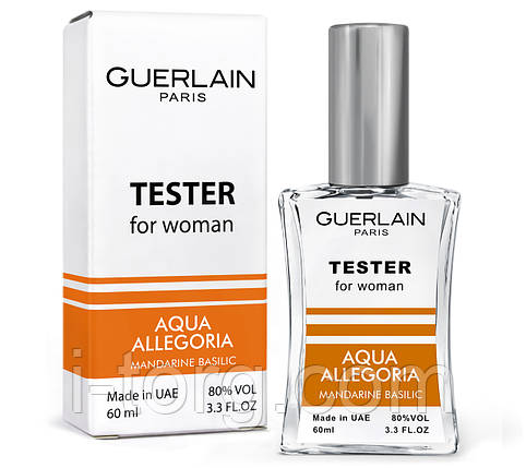 Тестер жіночий Guerlain Aqua Allegoria Mandarine Basilic, 60 мл NEW, фото 1