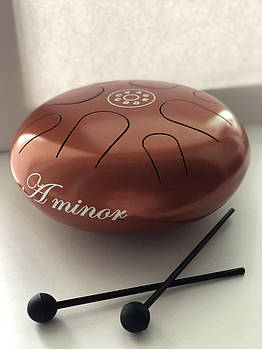 ГЛЮКОФОН PALM PERCUSSION METAL TONGUE DRUM 8 LEAFS SPOT ORANGE