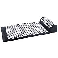 ОПТ Акупунктурный массажный коврик с подушкой-валиком массажер для спины/ног osport спортивный коврик черный