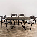 Комплект меблів для дачі "Брістоль" стіл (160*80) + 4 стільця Венге, фото 5