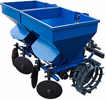 Картоплесаджалка 2-рядна до мінітрактора з бункером для добрив КС15