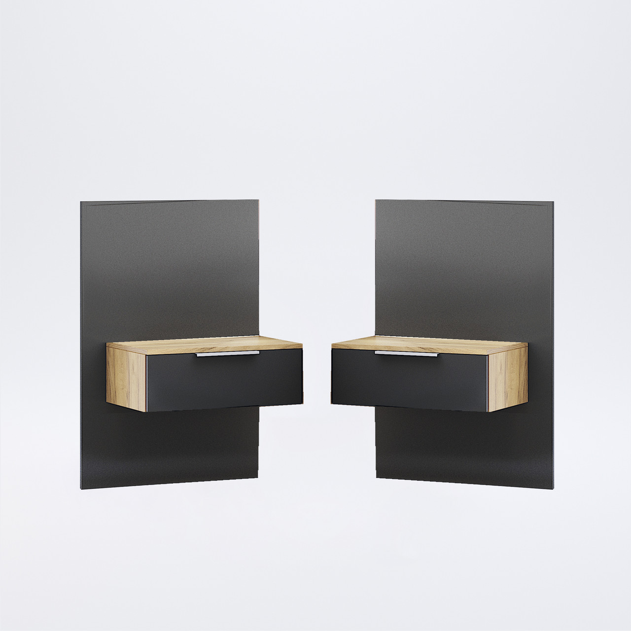 Приставні тумби Луна Мат Лава / Дуб Крафт