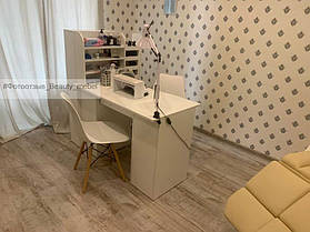 Профессиональный маникюрный стол с бактерицидной Уф лампой и потайной полочкой 1