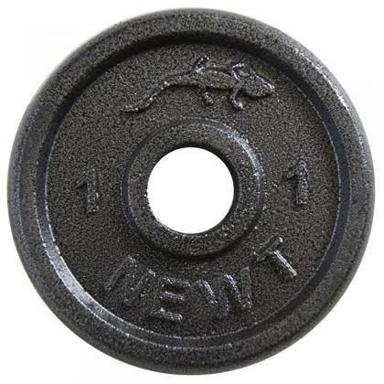 Блін для гантелі металевий диск сталевий для гантелі блін на гантель Newt Home 1 кг діаметр 28 мм чорний, фото 2
