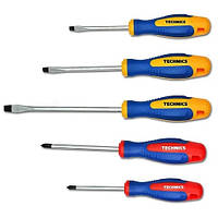 Набір викруток, Cr-V, 5 шт., (3SL, 2PH), "Master"