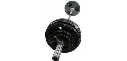 Штанга олімпійська розбірна металева штанга для жиму та тренувань набірна Newt 103 кг гриф 1,8 м ⌀50 мм, фото 4