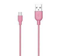 Кабель USB - MicroUSB Grand 2.4A 1m розовый ( pink )