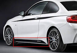 Накладки бічних порогів M performance для BMW F22 2-серія, комплект, 51192298286-51192298287