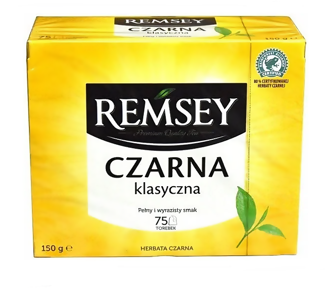 Чай чорний класичний Remsey Czarna Klasyczna tea 1 уп / 75 пакетів / 150 г