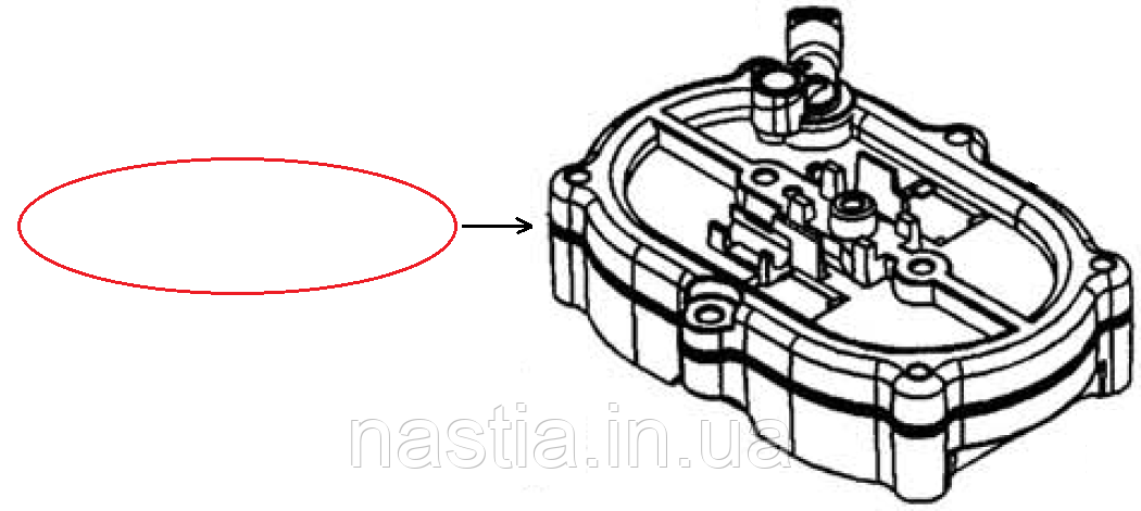 55190617 Гумовий ущільнювач(бойлеру, ECAM/ESAM), DeLonghi