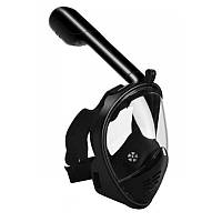 Маска для снорклинга повнолицев панорамний FreeBreath M2068G (L / Xl) Black (SHiz12632)