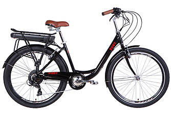 ЕЛЕКТРОВЕЛОСІПЕД 26" RUBY 350ВТ 36В РЕДУКТОР. 12.5АЧ С КРЕПЛ. До БАГАЖН., ДИСПЛЕЙ, САП 2020 чорний