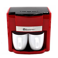 Кавоварка крапельна Domotec MS-0705, 2 чашки, 500Вт, червона S