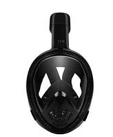 Маска для плавання панорамний з трубкою 5460 чорна, s-m (SH009814)