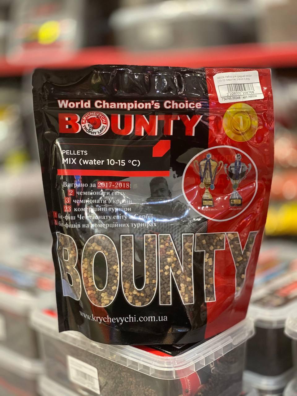 Мікс пеллетсів для води 15-20⁰С Bounty Pellets Mix 800гр