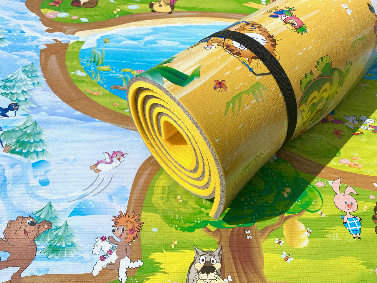 Дитячий килимок 3000×1200×12 мм, «Союз мультфільму», теплоізоляційний, розвивальний, ігровий килимок.