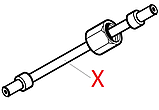 5513219841 Тефлонова трубка(скоба-гайка), d=2x4mm, L=135mm, DeLonghi, фото 2