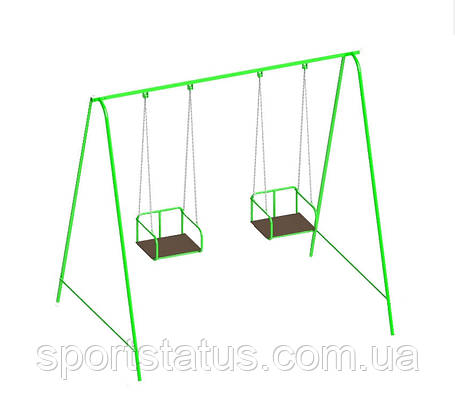 Гойдалки двомісні на ланцюгах, для всієї сім'ї., фото 1