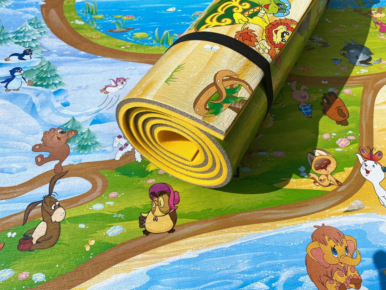Дитячий килимок 1200×1200×11 мм, «Союз мультфільму», теплоізоляційний, розвивальний, ігровий килимок.