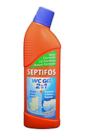 Биологический гель для унитаза морской аромат Septifos Gel WC 2в1 2х750мл устранение неприятного запаха.