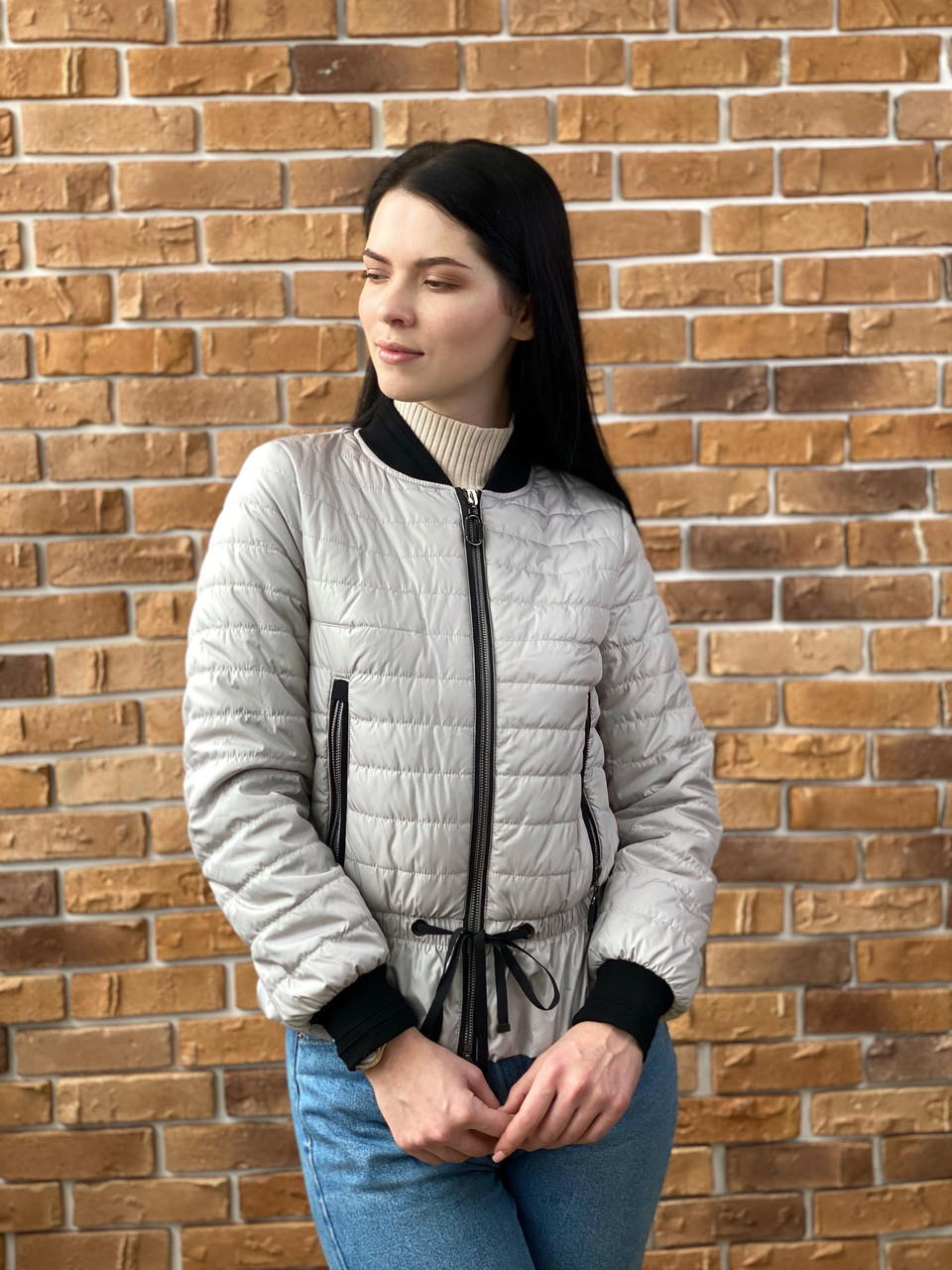 Женский Бомбер Lusskiri в Кремовом Цвете (р. S,M,XL и 2XL) — Купить ...