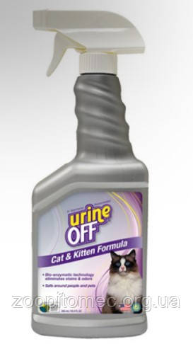 Спрей TropiClean Urine Off для видалення органічних плям і запахів, для кошенят і кішок, 500 мл