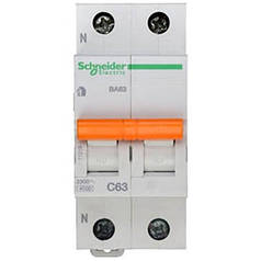 Автоматичний вимикач Schneider Electric Домовий 1P+N 63А (C) 4.5 кА