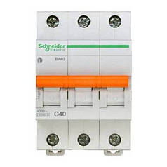 Автоматичний вимикач Schneider Electric Домовий 3P 40А (C) 4.5 кА