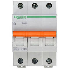 Автоматичний вимикач Schneider Electric Домовий 3P 10А (C) 4.5 кА