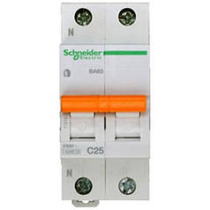 Автоматичний вимикач Schneider Electric Домовий 1P+N 25 А (C) 4.5 кА
