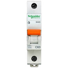 Автоматичний вимикач Schneider Electric Домів 1P 63A (C) 4.5КА