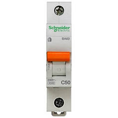 Автоматичний вимикач Schneider Electric Домовий 1P 50А (C) 4.5 кА