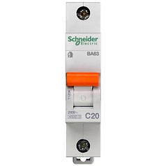 Автоматичний вимикач Schneider Electric Домовий 1P 20А (C) 4.5 кА