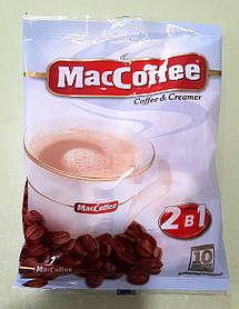 Кавовий напій Maccoffee 2 в 1 без цукру 10 пакетиків