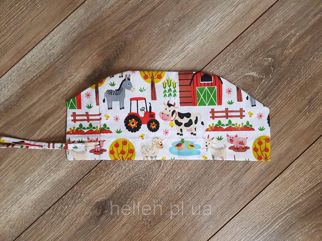 Медична шапочка з принтом " Ферма"