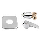 Змішувач для душу прихованого монтажу Qtap Flaja 6010102NC Чехія латунь, фото 5