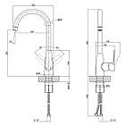 Кран для кухні Qtap Terezin 9024101UC, фото 2