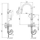 Кран для кухні з висувним виливом Qtap Anicka 9136103UC Чехія, фото 2