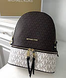 Жіночий шкіряний рюкзак Michael Kors Rhea Zip (1122) Lux, фото 3