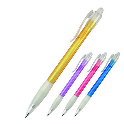 Ручка масляна Axent синій mix 4 дизайну 0,7 мм автомат (DB2024-02), фото 2
