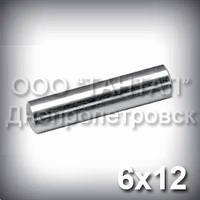 Штифт 6х12 ГОСТ 3128-70 (DIN 7) циліндричний сталевий