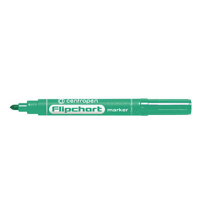 Маркер для фліпчартів Flipchart Centropen 2.5 мм круглий зелений 8550, фото 2