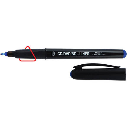 Маркер для дисків CD/DVD Liner Centropen ergoline 0.6 мм синій 4616/03, фото 2