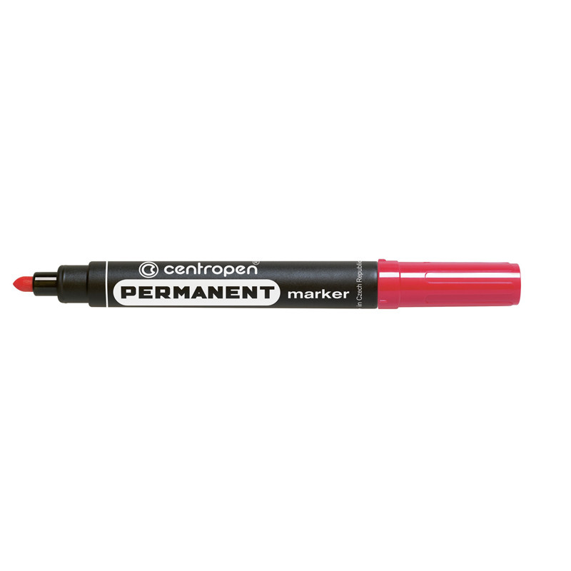 Маркер перманентний Permanent Centropen 2.5 мм круглий червоний 8566/02