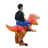 Надувной костюм Всадник на Тиранозавре (оранжевый)