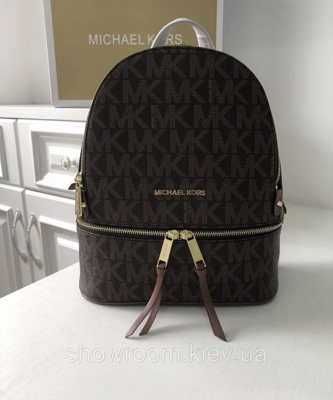 Жіночий шкіряний рюкзак Michael Kors Rhea Zip B Lux
