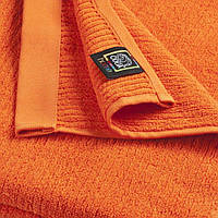 Качественное махровое, полотенце из гребенного хлопка. Оранжевое